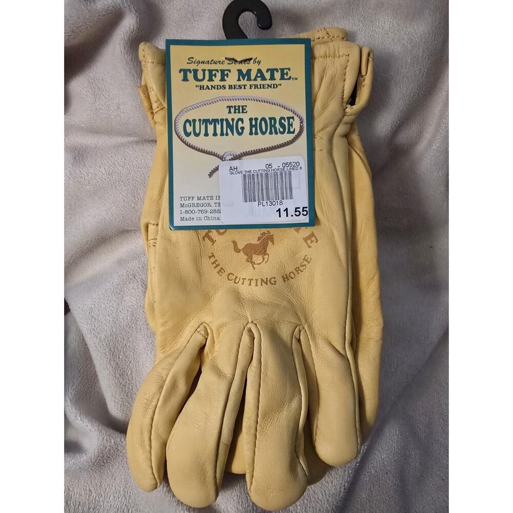 Tuff Mate Gloves Lined PL1308-M Cutting Horse Glove Size 8 Women's/Medium
